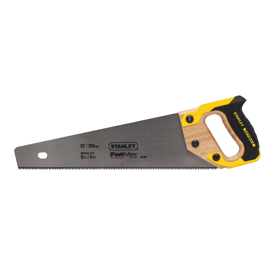 STANLEY® FATMAX® 20-045 Hand Saw, 15 in L Blade, Induction Hardened Teeth, 8 TPI TPI, Steel Cutting Edge, Steel Blade