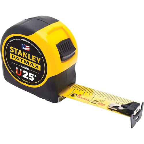 STANLEY® FATMAX® FMHT33865L Magnetic Tape Measure, 26 ft L Blade, Black/Yellow Case