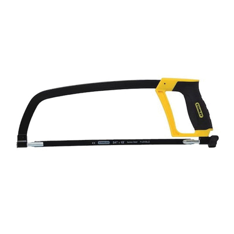 STANLEY® STHT20139L Hacksaw, 12 in L Blade, 24 TPI TPI, Carbon Steel Blade, Ergonomic Handle, Plastic/Rubber Handle