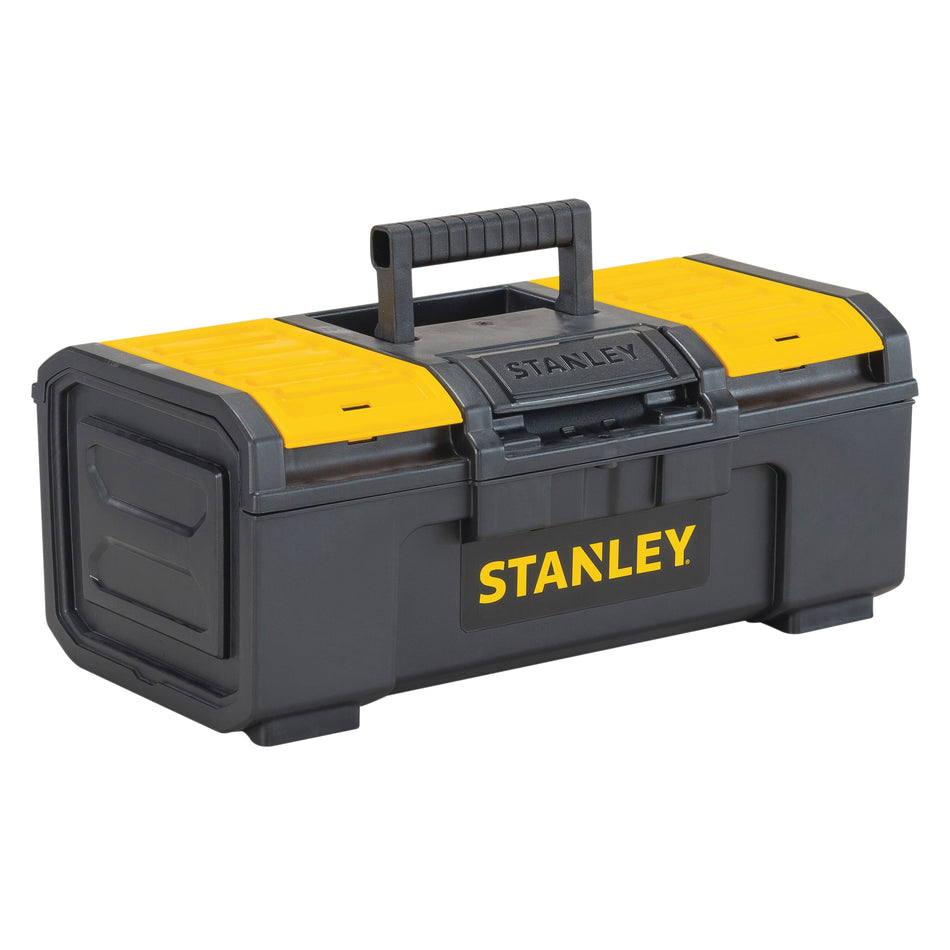 STANLEY® STST16410 Tool Box, 8.8 in W, 6.4 in H, 3 -Compartment, 1 -Tray, Plastic, Black/Yellow