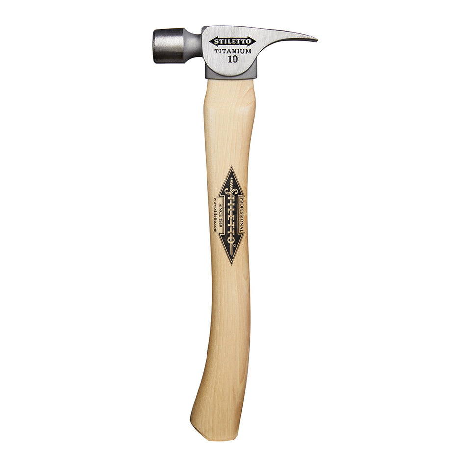 STILETTO® FH10C Framing Hammer, 10 oz Head, Titanium Head, Hickory Wood Handle, 14-1/2 in OAL