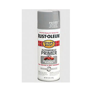 STOPS RUST® 2081830 Automotive Primer Spray, Oil Base, Light Gray, 521 g/L VOC, 10 to 12 sq-ft/can Coverage Area, 12 oz