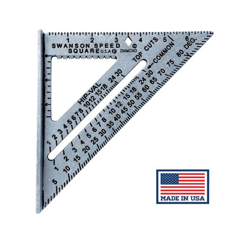 SWANSON® Speed® S0101-C Square, 7-1/4 in L Blade, 1/4 in Graduation, Aluminum Blade