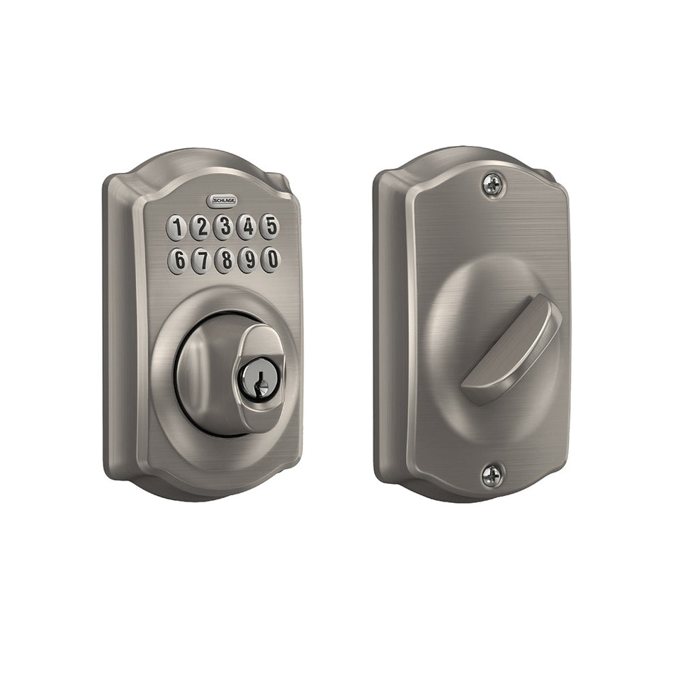 Schlage® BE Series BE365 V CAM 619 Deadbolt, Satin Nickel, 2-3/8 to 2-3/4 in Backset