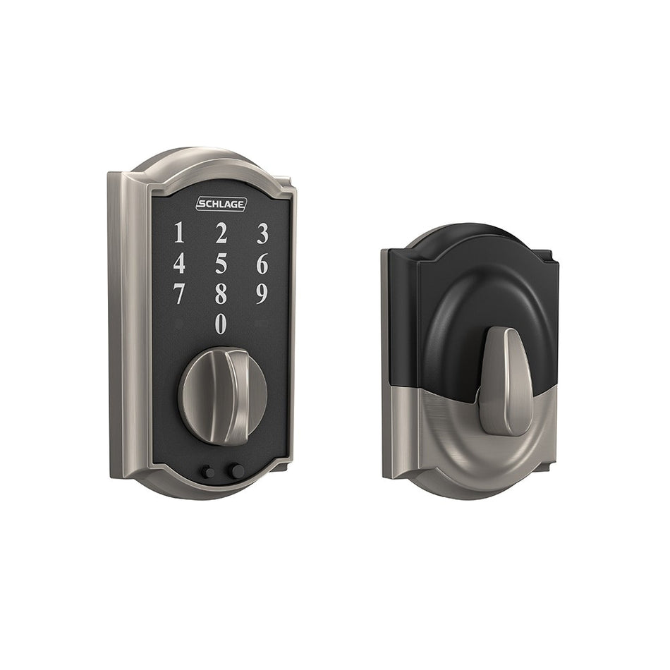 Schlage® Touch™ BE375 V CAM 619 Keyless Deadbolt, Metal, Satin Nickel, 2-3/8 to 2-3/4 in Backset