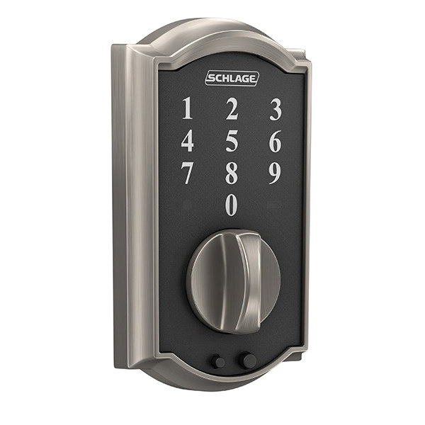 Schlage® Touch™ BE375 V CAM 619 Keyless Deadbolt, Metal, Satin Nickel, 2-3/8 to 2-3/4 in Backset