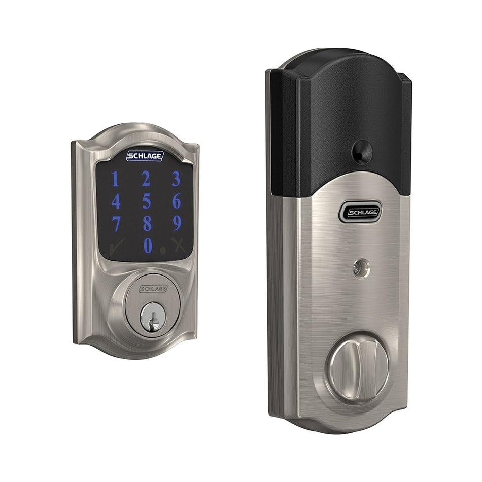 Schlage® Connect™ BE Series BE469ZP V CAM 619 Smart Deadbolt With Enabled Z-Wave Plus, AAA Grade, Satin Nickel