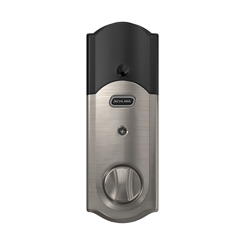 Schlage® Connect™ BE Series BE469ZP V CAM 619 Smart Deadbolt With Enabled Z-Wave Plus, AAA Grade, Satin Nickel