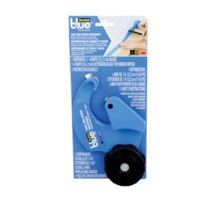 ScotchBlue™ 051131-77408 Tape and Paper Dispenser, 11.2 in Max Tape W, Metal/Plastic, Blue