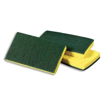 Scotch-Brite™ 048011-20688 Medium-Duty Scrub Sponge, 6.1 in L, 3.6 in W, Green/Yellow, Cellulose/Fiber/Mineral/Resin