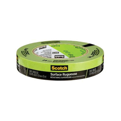 Scotch® 021200-71132 Painter's Tape, 0.94 in W, 60 yd L, Green, Rubber Adhesive