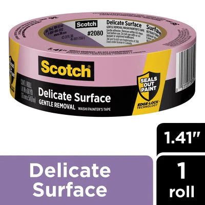 Scotch® 051131-79749 Painter's Tape, 1.42 in W, 60 yd L, Purple, Acrylic Adhesive