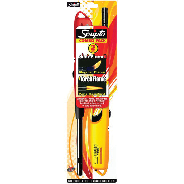 Scripto® Scripto® Aim ‘n Flame® II & Torch Flame HW12 Wind Resistant Lighter Combo Pack