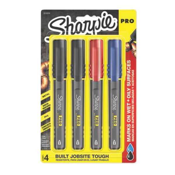 Sharpie® 2018324 Permanent Marker, Fine Tip, Assorted Ink, Assorted Barrel, Pocket Clip: Yes