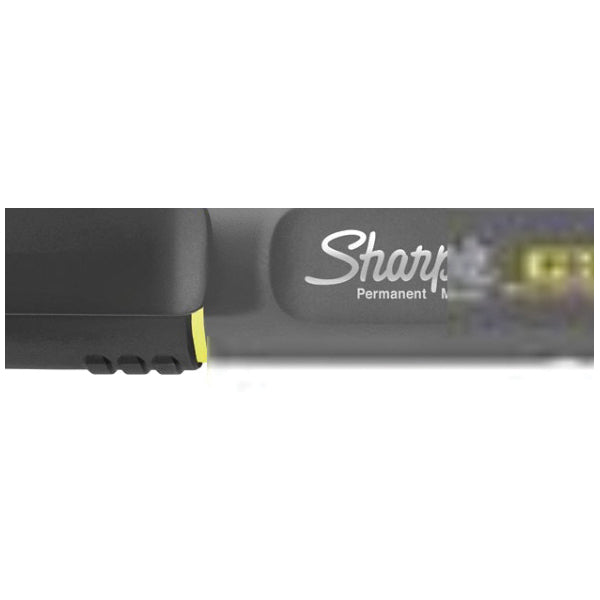 Sharpie® 2018347 Permanent Marker, XL Chisel Tip, Black Ink, Black Barrel, Pocket Clip: Yes