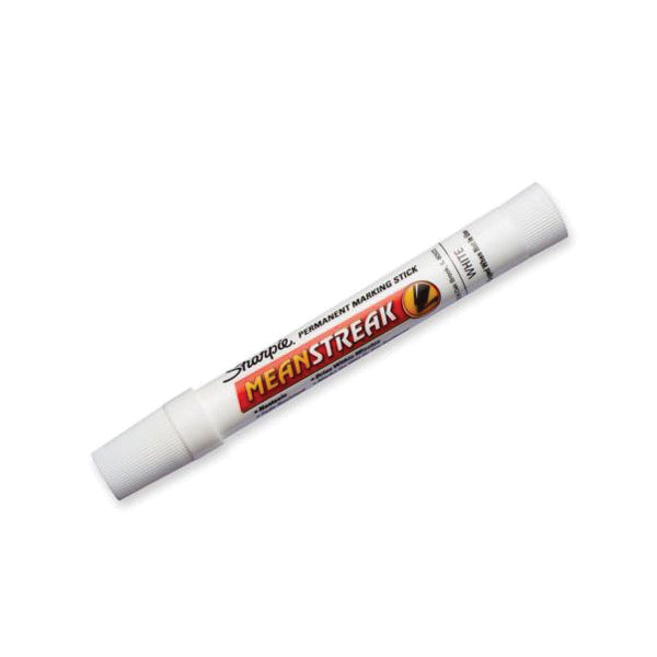 Sharpie® 85118PP Mean Streak Permanent Marking Stick, Bullet Tip, White Ink, White Barrel