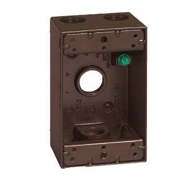 Sigma® 14251BR 4-Hole Weather-Proof Box, 1 -Gang, 4.54 in L, 2.78 in W