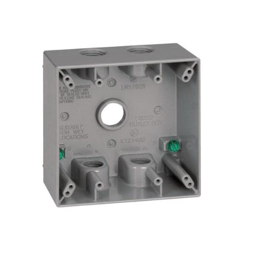 Sigma® 14353-5 5-Hole Weather-Proof Box, 2 -Gang, 4.51 in L, 4.51 in W