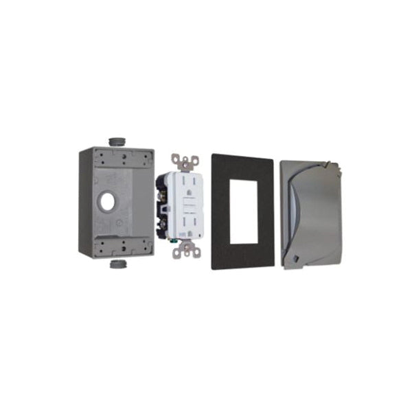 Sigma® 16449 Universal GFCI Receptacle Kit, 1 -Gang, 4.57 in W, 2.83 in D