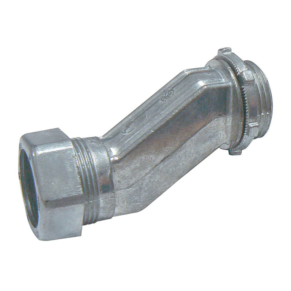 Sigma® 49706 EMT-to-Box Offset Connector, 1/2 in Trade, For Use With: Steel EMT Conduits, Zinc