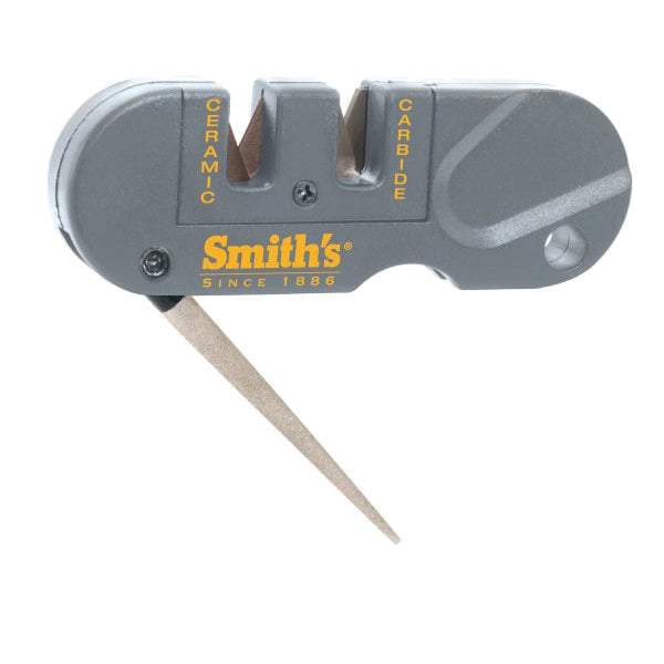 Smith's® Pocket Pal PP1 Knife Sharpener, 3-Grit, Carbide/Ceramic/Diamond Abrasive