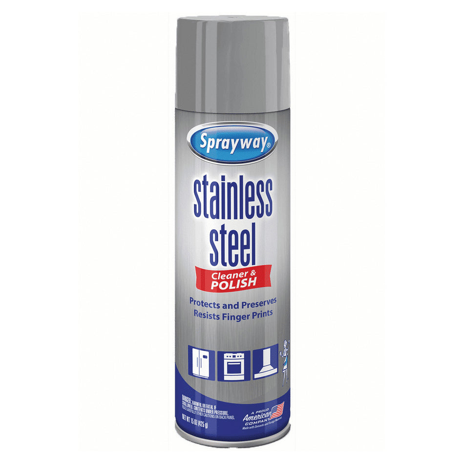 Sprayway® SW148R Stainless Steel Cleaner, 15 oz, Aerosol