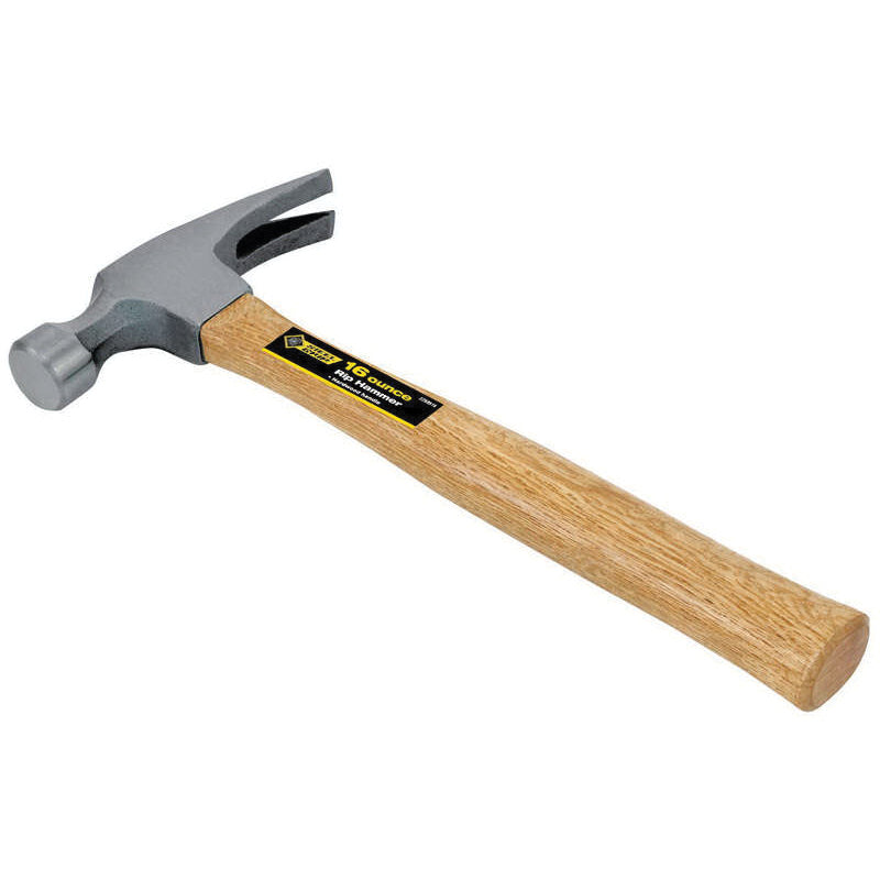 Steel Grip® 2258515 Rip Hammer, 16 oz Head, Steel Head, Wood Handle, 13 in OAL