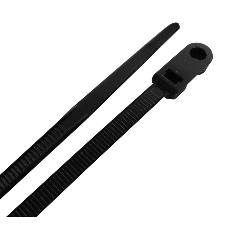 Steel Grip® MT-S-200-8-UV1 Cable Tie, 8 in L, 1.96 in Max Bundle Dia, Polypropylene, Black, Self-Lock Locking