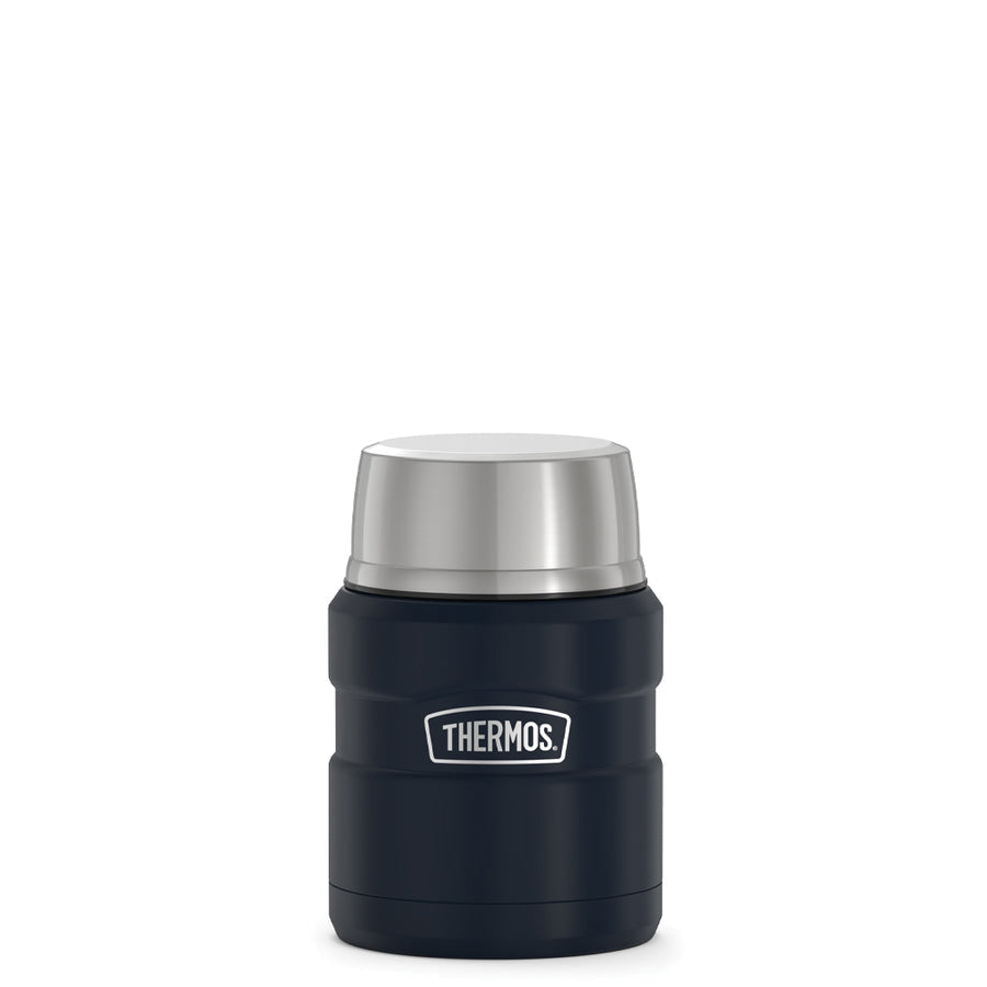 THERMOS® Stainless King™ SK3000MBTR14 Food Jar, 16 oz Capacity, Stainless Steel, Midnight Blue, Dishwasher Safe