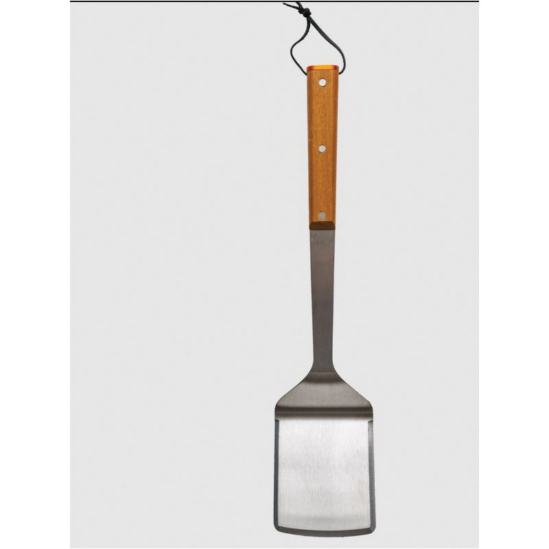 TRAEGER BAC531 BBQ Grilling Spatula, 17 in OAL, Stainless Steel Blade, Teak Wood Handle