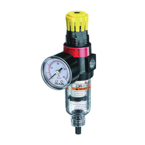 TRU-FLATE™ TRFL24243 Mini Filter/Regulator Combination, 1/4 in Connection, 150 psi Max Working Pressure, 5 um