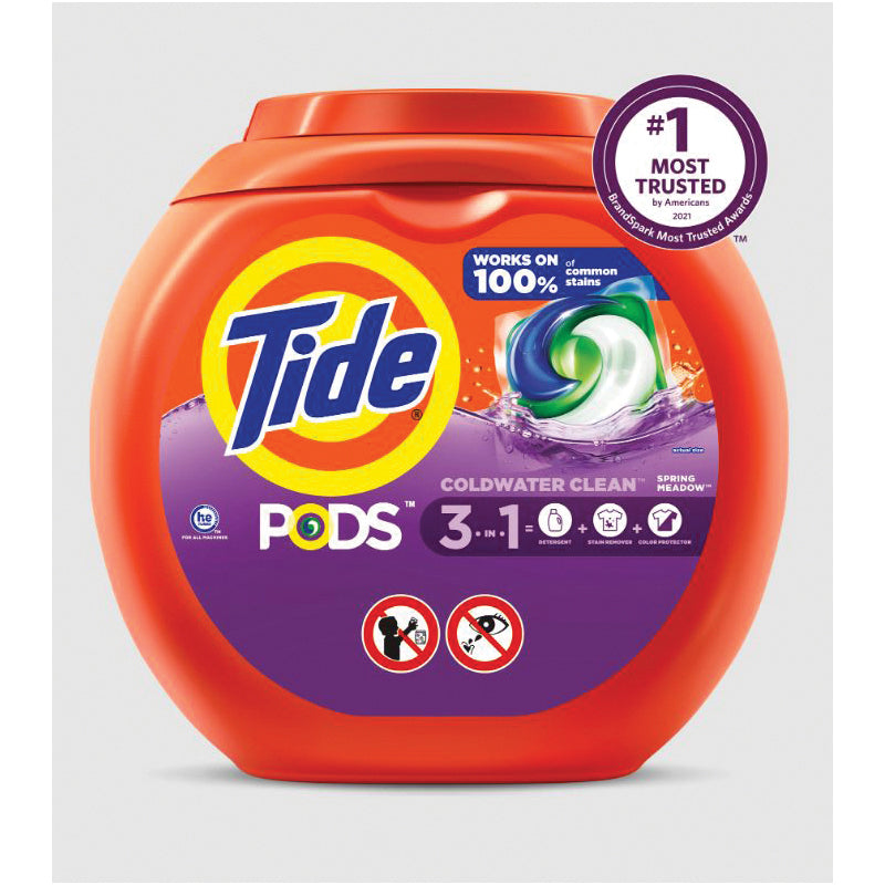 Tide® PODS® 85993 Laundry Detergent, Liquid, Spring Meadow, Concentrated, 16 Count