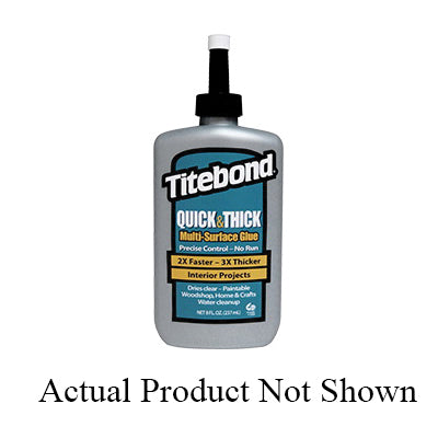 Titebond® 2403 Quick and Thick Multi-Surface Glue, Liquid, White, Faint, 8 oz, Bottle