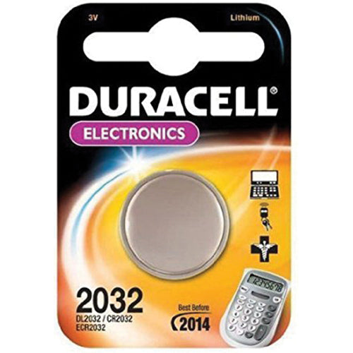 DURACELL® DL2032BPK Battery, Lithium, 0.23 Ah, 3 V Nominal