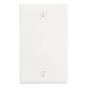 Leviton® 88014 Blank Wallplate, 1 -Gang, Rectangular, Thermoset, White