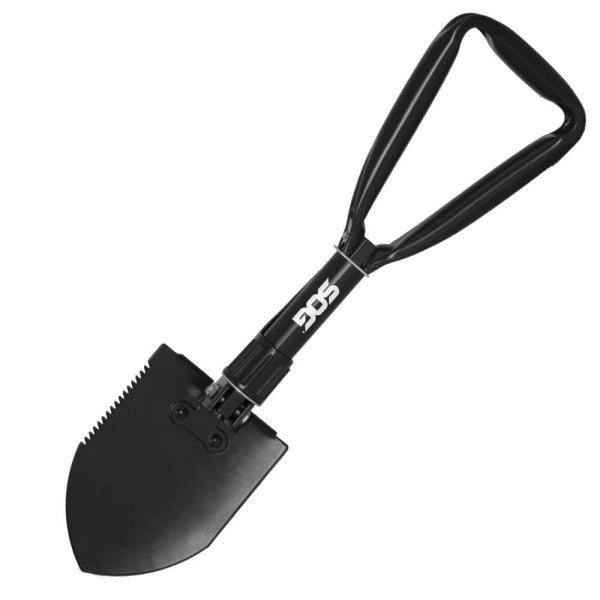 SOG® Entrenching F08-N Entrenching Tool, 18-1/4 in OAL, Straight Blade Edge, High Carbon Steel Blade, Triangular Handle