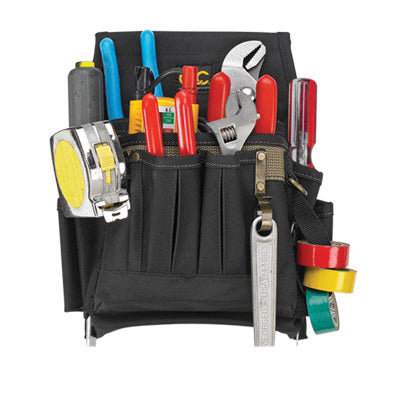 CLC® Toolworks 1505 Electrician's Tool Pouch, 7-1/2 in W, 11 in H, 10 -Pocket, Polyester Fabric and Ballistic Binding