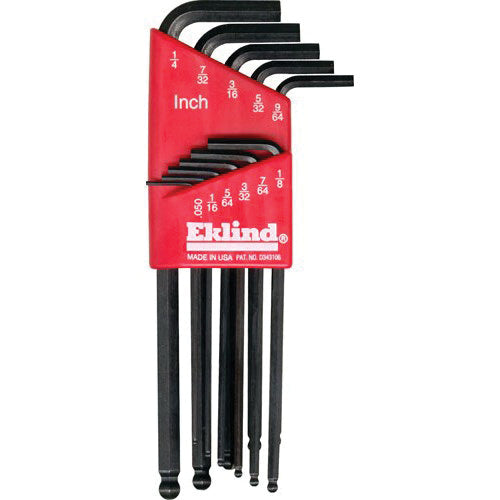 Eklind® 13211 Hex-Key L-Wrench Set, System of Measurement: SAE, Chrome Nickel Alloy, 11 -Piece