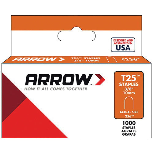 ARROW™ 256 Staple, Steel, For Use With: T25 Staple Gun