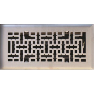 TRUaire® 167M-SN 04X12 Decorative Floor Register, 4 x 12 in, Steel, Satin Nickel