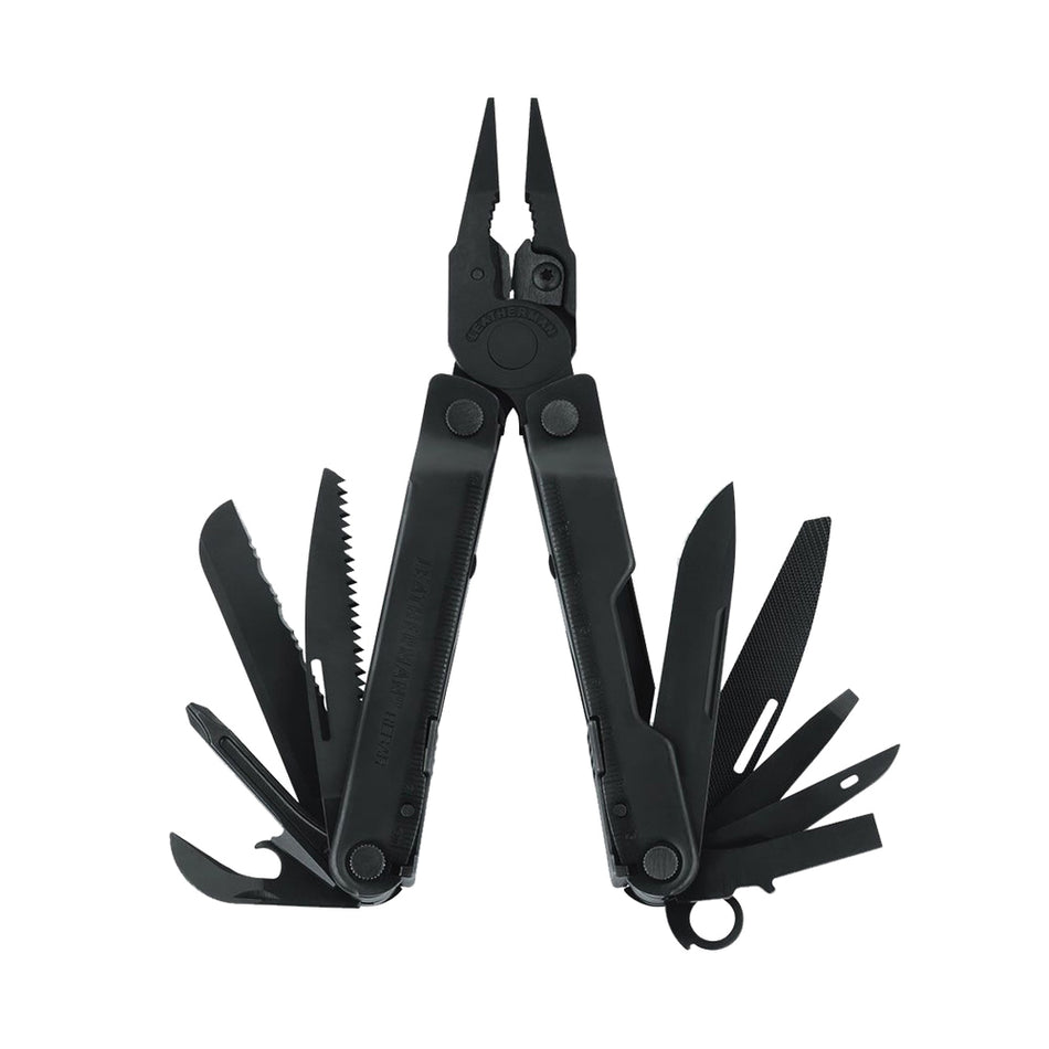 Leatherman® REBAR® 831547 Multi-Tool, 17 -Blade, Serrated Blade, 2.9 in L Blade, Stainless Steel Handle