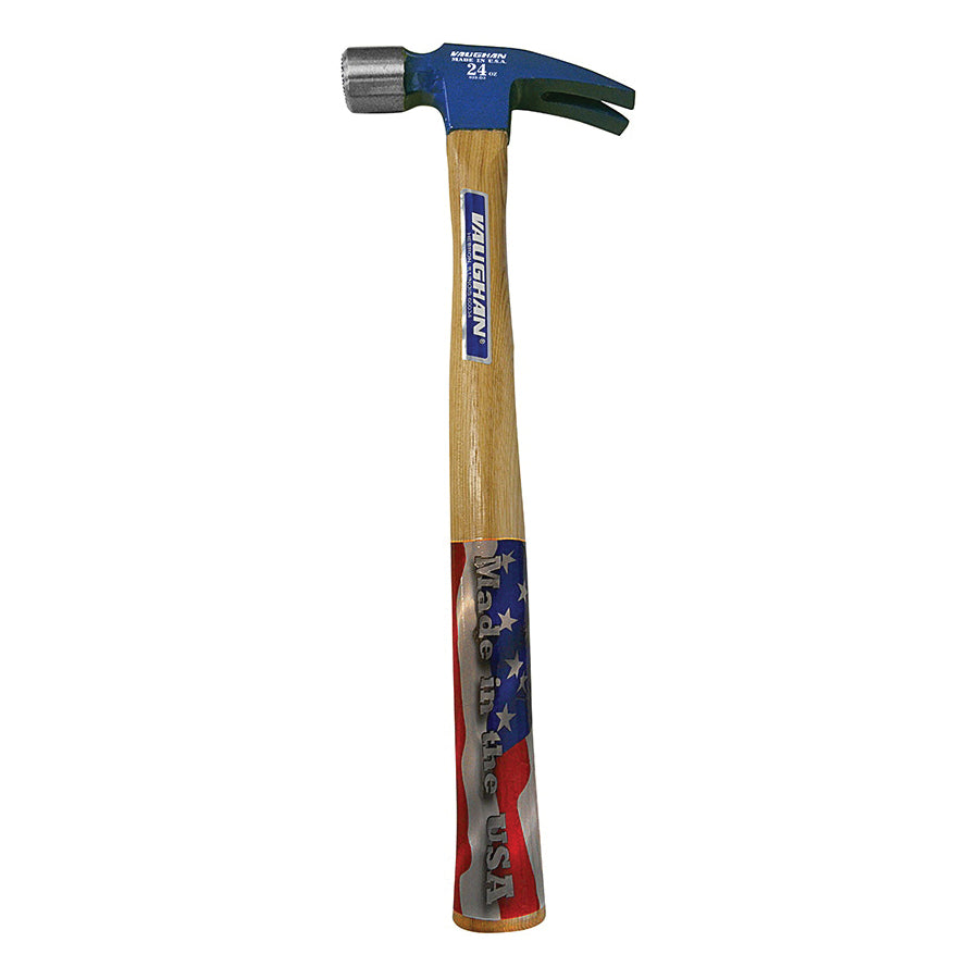 VAUGHAN® 999 Series 12320 Framing Hammer, 24 oz Head, Hickory Wood Handle