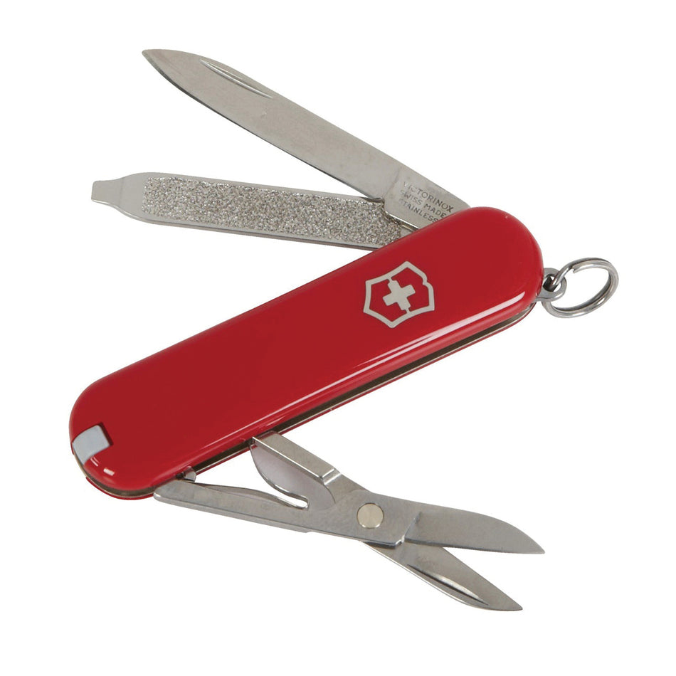 VICTORINOX 0.6223-X107 Multi-Tool Folding Knife, Stainless Steel Blade, Aluminum Handle, Red Handle