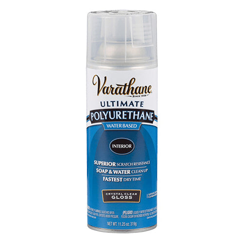 Varathane® 200081 Ultimate Polyurethane, Water Base, Gloss, Crystal Clear, 20 to 25 sq-ft Coverage Area, 11.25 oz