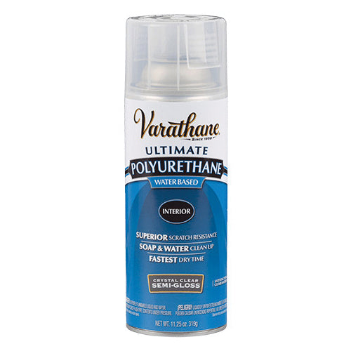 Varathane® 200181 Ultimate Polyurethane, Water Base, Semi-Gloss, Crystal Clear, 20 to 25 sq-ft Coverage Area, 11.25 oz