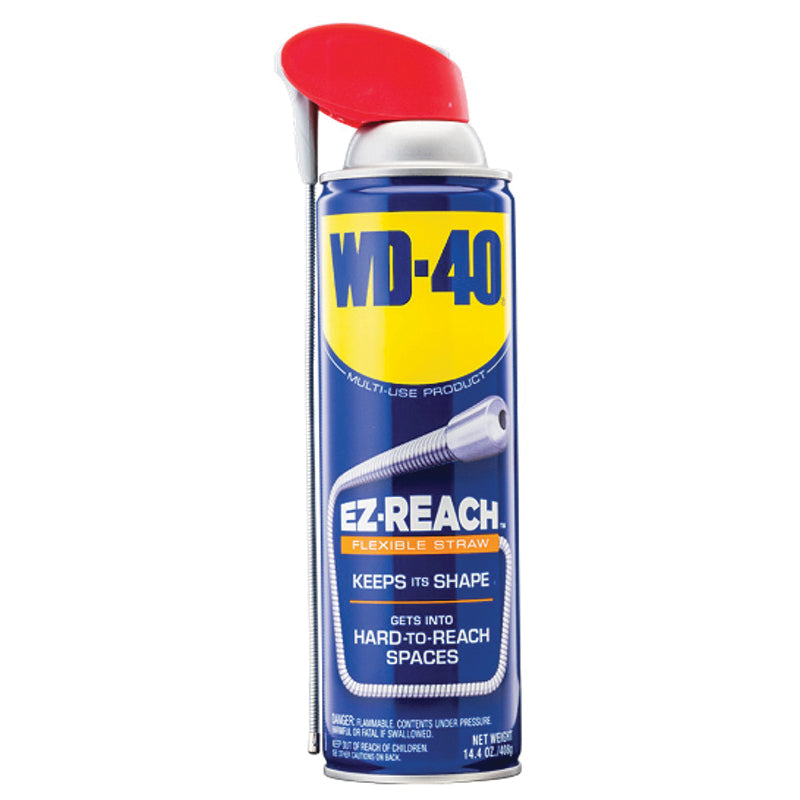 WD-40® EZ-REACH® 490194 Multi-Use Product, 14.4 oz, Aerosol, Liquid Form, Amber/Light Green, Mild Petroleum Odor/Scent