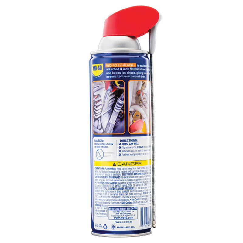 WD-40® EZ-REACH® 490194 Multi-Use Product, 14.4 oz, Aerosol, Liquid Form, Amber/Light Green, Mild Petroleum Odor/Scent