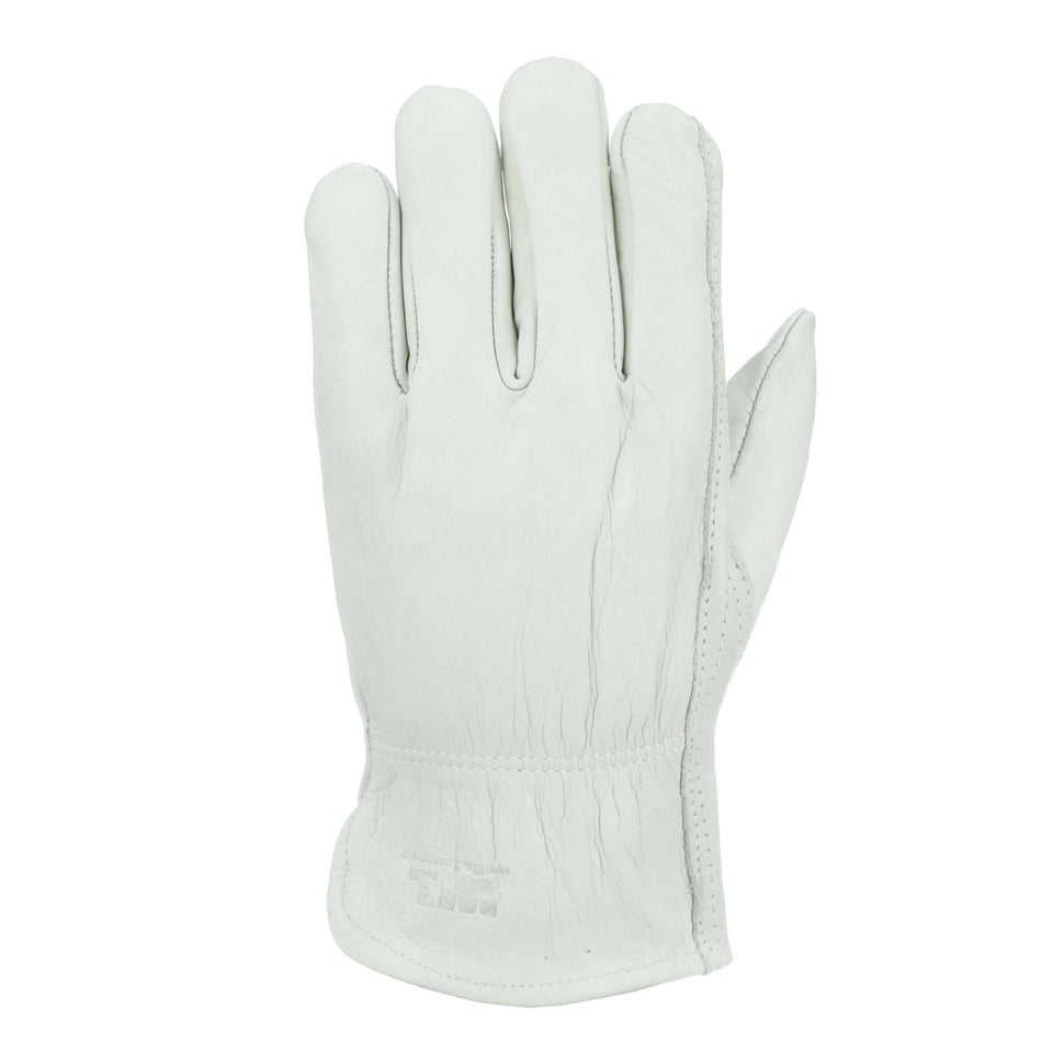 WELLS LAMONT® 1171M Work Gloves, Men, M, Keystone Thumb, Full Leather Glove, White Glove