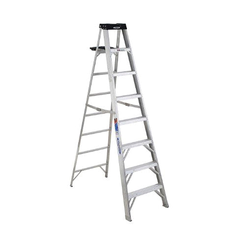 WERNER® 370 Series 378 Single Sided Step Ladder, 300 lb Load, 8 ft H Ladder, ANSI: ANSI A14.2-2007 Type IA, 3 in H Step