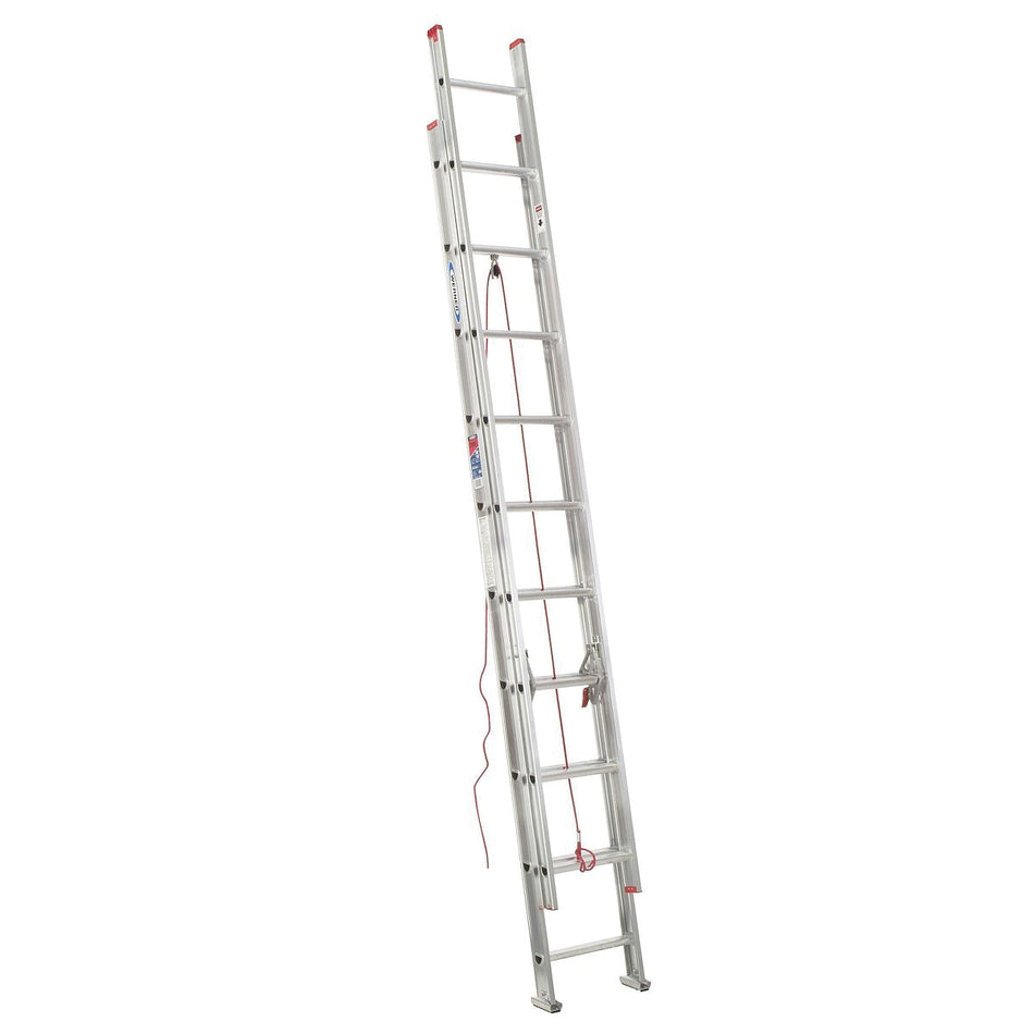 WERNER® D1100-2 Series D1120-2 Multi-Section D-Rung Extension Ladder, 200 lb Load, ANSI: ANSI A14.2-2007, Aluminum